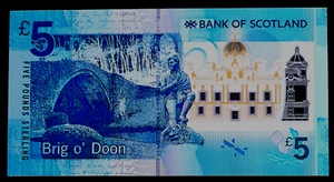 BRAND NEW Scotland £5 POLYMER BANKNOTES-25/03 2016*Prefix AA00*NOTES X 1 UNC - Picture 1 of 5