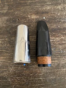 Vintage Buffet Crampon Paris Hard Rubber Clarinet Mouthpiece Bottom Logo + Cap - Picture 1 of 11