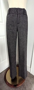Banana Republic The Martin Fit Lined Wool Blend Slacks Pants Gray Plaid Sz 0 EUC - Picture 1 of 19