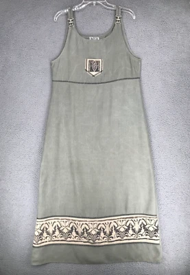 Maxi Vestido Jersey Vintage Nina Piccalino Talla 6 Boho Sage Foto 1 de 4