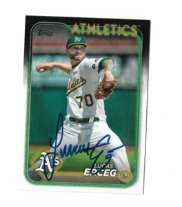 Oakland Athletics LUCAS ERCEG Signed 2024 Topps Update Card #US93 - Picture 1 of 1