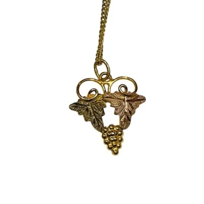 Collar Landstrom Black Hills Oro 10K Cadena Llena de Oro 3 Colores Delicado Colgante Foto 1 de 4