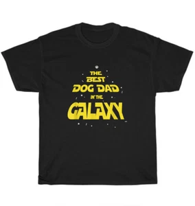Dog Dad Best Dog Dad in the Galaxy Puppy Pet T-Shirt Mens Father Funny Tee Gift - Picture 1 of 4