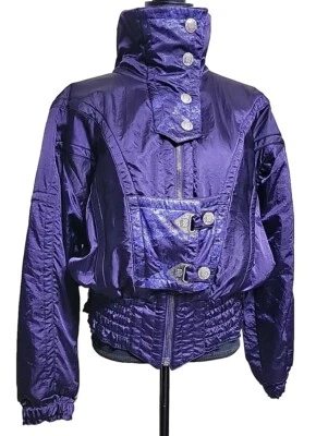Vintage 1980s 90s Kaelin Skiing Finesse Womens Ski Jacket Size 10 40 Purple - Image 1 of 4