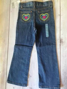 New Carter's Girls Size 5 Jeans Cotton Spandex Zips Up With Adjustable Waist - Picture 1 of 2