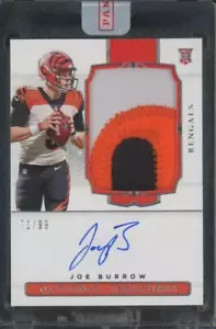 2020 National Treasures RPA #156 Joe Burrow 71/99 Auto Autograph Patch RC Rookie