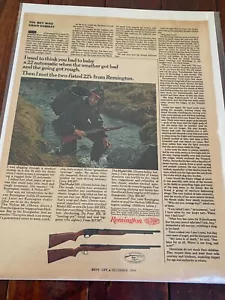 Rifle Remington .22 1966 arrastrándose a través de un anuncio de pantano de ratas almizcrado - Imagen 1 de 1