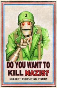 G.I. ROBOT ARMY RECRUITMENT POSTER 11x17 Print Signed Creature Commandos Sale! - Bild 1 von 1
