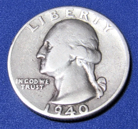 1940 25 Cents - Washington Silver Quarter Cover
