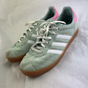 Adidas Originals Gazelle Hazy Green Future White Pink Shoes Women Size Uk6 - Picture 1 of 10