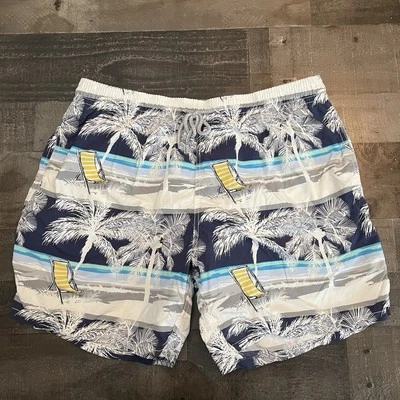 Vilebrequin Floral Hawaiian Print 7" Swim Trunks Shorts Men's Size 3XL - Image 1 of 4