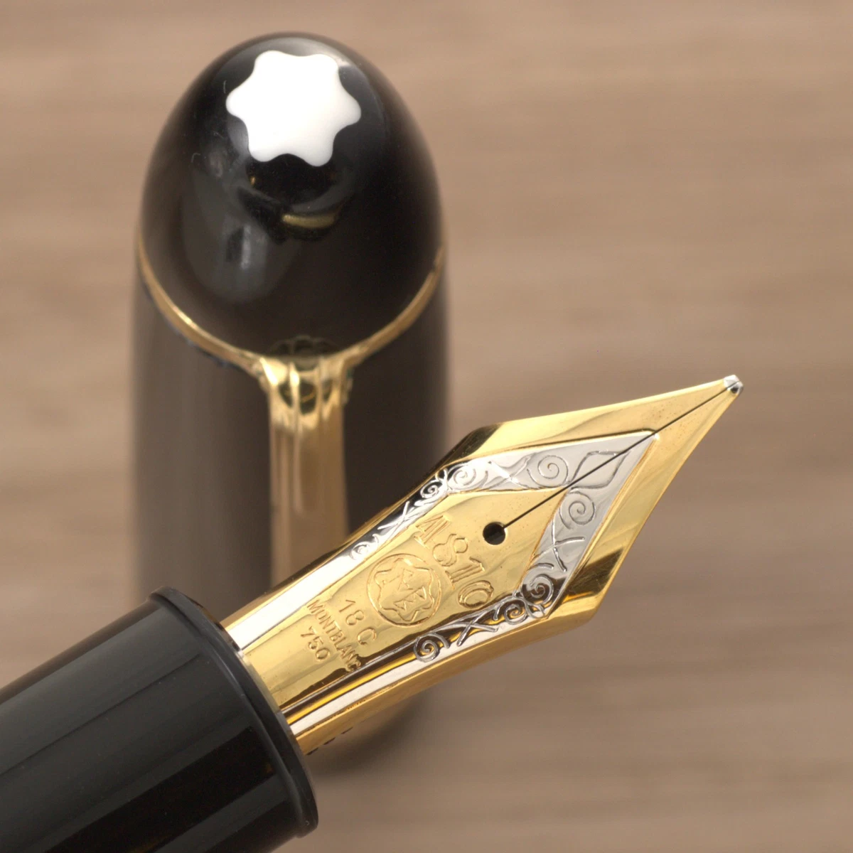 万宝龙钢笔收藏品，复古金色， 18k 全新带盒| eBay