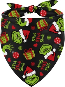 Grinch Christmas Bandana For Dog - Picture 1 of 5