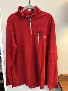 Southern Marsh Mens M Fieldtec 1/4 Zip Pullover Red - Picture 1 of 9