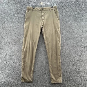 Lululemon ABC Pants Mens 32X33 Tan Slim Fit Cotton Chino Stretch Golf Classic - Picture 1 of 12