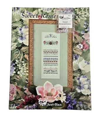Just Nan Sweet Remembrance Sampler Cross Stitch Patten JNO73 & Embellishments - Image 1 of 4