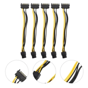 5 PCS PCI-E Cable Power Adapter Graphics Cards Cord GPU Extension - Zdjęcie 1 z 12