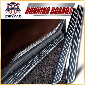 Running Boards Fits For Audi Q8 2023 2024 Side Step Stairs Nerf Bar 2pcs Black - Picture 1 of 12