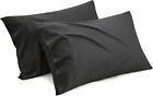 Bedsure Viscose from Bamboo Pillow Cases Queen - Silk Black Cooling Pillowcase