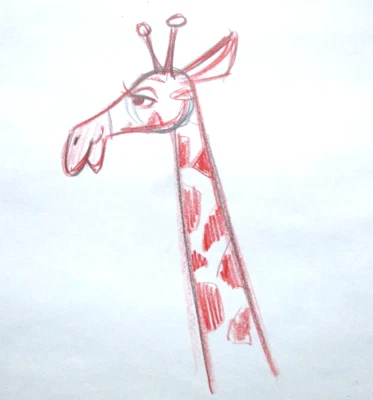 TOYS R US  GEOFFREY GIRAFFE zoo animal 1960's Original PRODUCTION cel DRAWING - Image 1 of 2