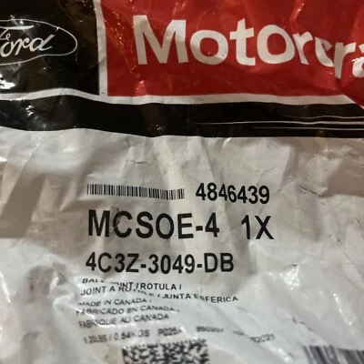 Motorcraft MCSOE4 Ball Joint Ford 4C3Z3049DB OEM Direct Fit Replacement New - Image 1 of 2
