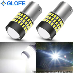 2 Pack 1156 LED Reverse Light Canbus Backup Bulbs 6000K White Parking DRL Lamp - Picture 1 of 12