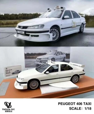 VEHICLE Art 1/18 Peugeot 406 TAXI REF 684 Resin Diecast Model Car Gifts White - Image 1 of 4