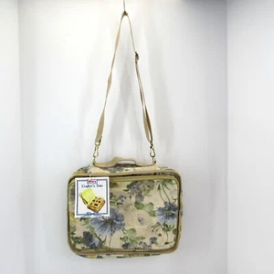 Allary Craft & Sew Blue Flower Print Storage Carryall Case Bag New with Tag - Picture 1 of 11