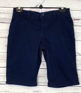 GAP KIDS Girls Uniform/Bermuda  Shorts Size 14 R Navy Blue 100% Cotton  - Picture 1 of 6