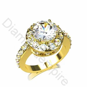 Damen Ring Zirkonia weiss Echt 750 Gold 18 Karat vergoldet R1012-1 - Bild 1 von 2