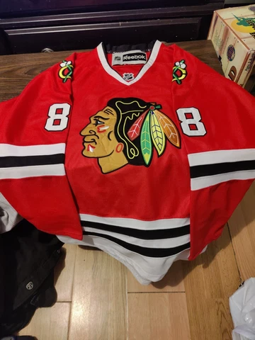 Patrick Kane Chicago Blackhawks Reebok Jersey Premier Hockey Sz 50 Mediu Creased Cover