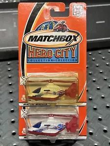 2003 Matchbox Sea Rescue Helicopter White Hero City #41 NIP TH LOGO & W/O SET - Picture 1 of 11