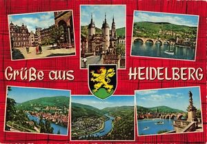Postal Alemania Heidelberg 6 vistas c.1969 - Imagen 1 de 2