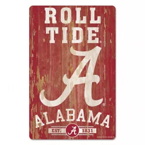 Alabama Crimson Tide Sign 11x17 Wood Slogan Design - Special Order - Picture 1 of 1