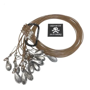 Premium Texas Rig Duck Decoy Anchor Weight Rig Lines 60" 5oz. Banksenker - Bild 1 von 4