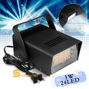 110V Mini DJ Strobe Light 3W Flash Light 24LED Bulb Stage Party Light Club Disco - Picture 1 of 12