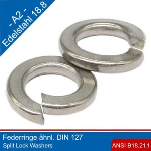 Federring ASME B18.21.1 Edelstahl A2, - Bild 1 von 3