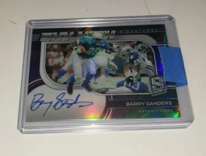 2021 Spectra Barry Sanders Sky High Signatures 3/4 🔥 Lions HOF! On card auto! - Picture 1 of 4
