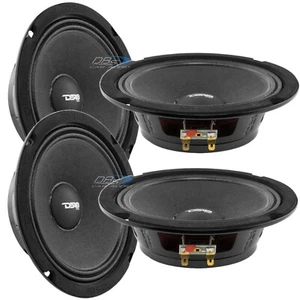 4x DS18 6.5" Shallow Midrange Speakers - PRO-NS6.4 150W Rms 4-ohm Slim Mid Range - Picture 1 of 6