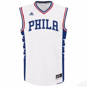 Camiseta deportiva swingman oficial de Adidas Climacool en blanco para hombre de los Philadelphia 76ers - Imagen 1 de 6