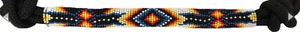 Rugged Ride Nylon Beaded Noseband Western Rope HALTER w/Lead Rope Multi Designs  - Picture 1 of 14