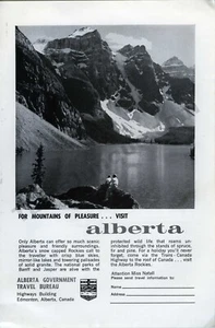 1963 Alberta Kanada Reise Tourismus Urlaub tolle alte DRUCKANZEIGE Wanddeko (3818) - Bild 1 von 1