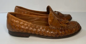 Allen Edmonds Brown Woven Leather Loafers Shoes Mens Sz 7.5. Excellent Condition - Picture 1 of 11