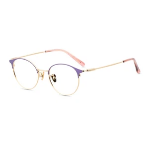 Marco de gafas ópticas retro de titanio puro ultra ligero para mujer RX capaz - Imagen 1 de 17