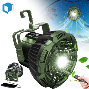 Portable Camping Fan for Tent with LED Light USB Rechargeable Lantern Outdoor - Picture 1 of 10