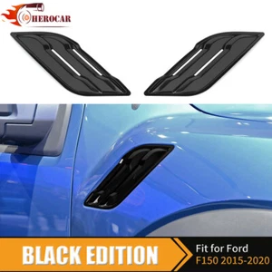 2x Glosy Black Fender Air Vent Outlet Cover for Ford F150 2015-2020 Accessories - Picture 1 of 8