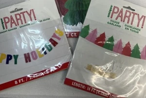 Christmas Paper Happy Holidays Garland And Christmas Tree Garland Party Supplies - Picture 1 of 13