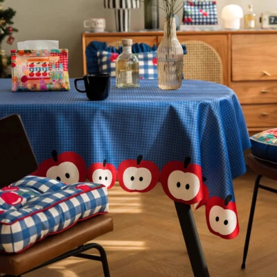 1x Kitchen Inregular Tablecloth Checked Table Cover Cloth Household Tablecloth - Image 1 of 4