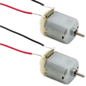 2 Pack 6V DC Motor with Wire Leads, 9000 RPM, (1" x 0.8" x 0.6") - Picture 1 of 3