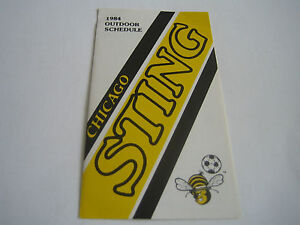 1984 NASL Chicago Sting Pocket Schedule North American Soccer League